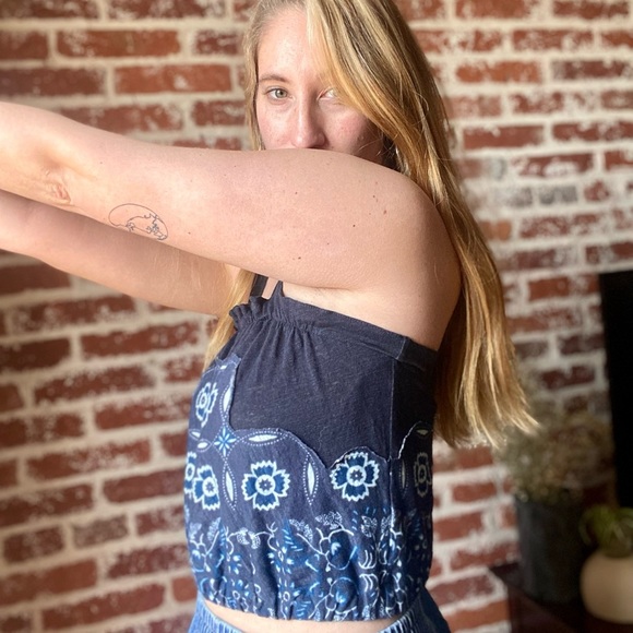 We the Free Free People Blue Floral Tank Top - Picture 6 of 8